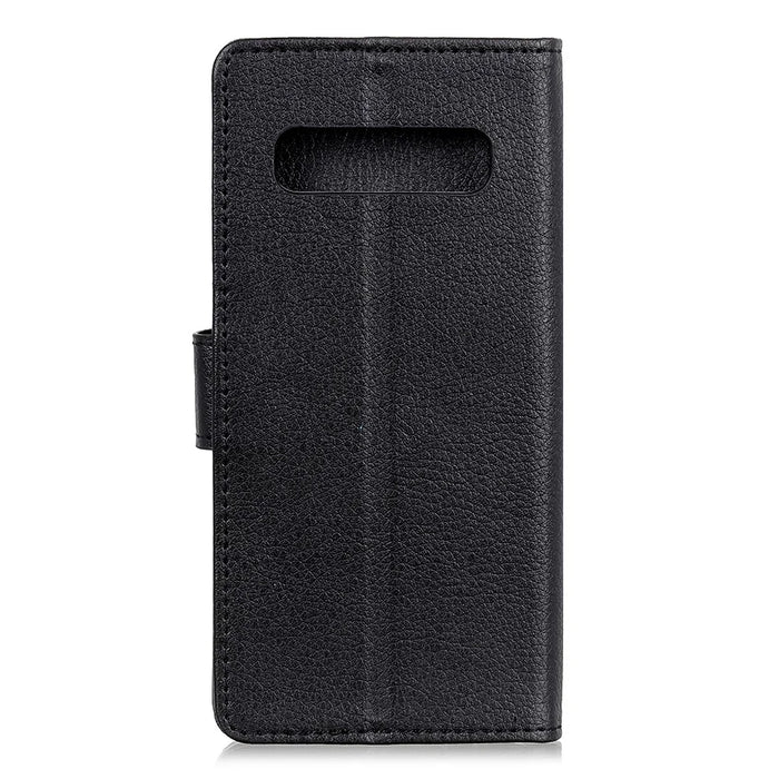 Litchi Texture Leather Wallet Protective Case for Samsung Galaxy S10 4G - Black - 4