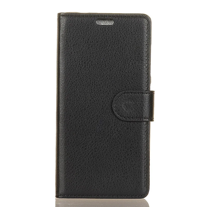 Litchi Texture Leather Wallet Protective Case for Samsung Galaxy S10 4G - Black - 7