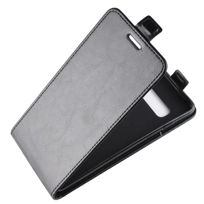 Crazy Horse Vertical Flip Leather Card Holder Case for Samsung Galaxy S10 - Black - 4