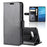 Crazy Horse Wallet Stand Leather Case for Samsung Galaxy S10 - Black - 1