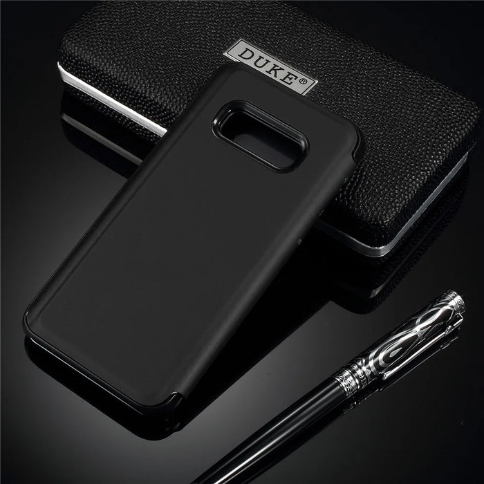 For Samsung Galaxy S10e Flip Leather Cover with Stand Full Body Protective Phone Case - Black - 2