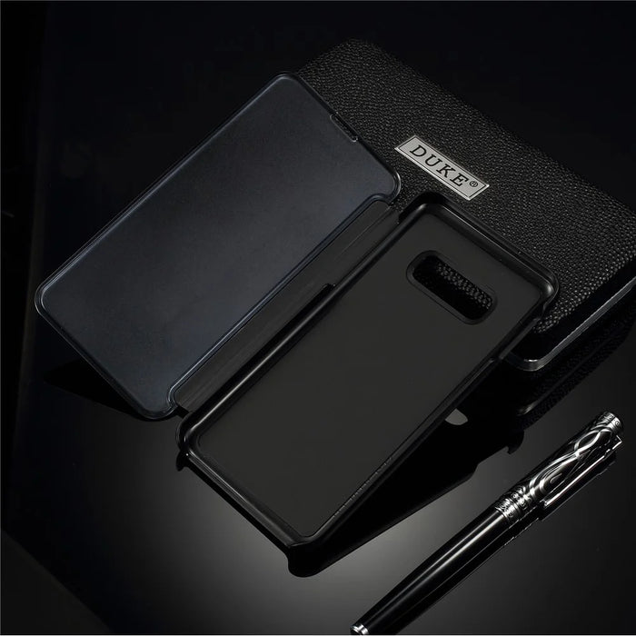 For Samsung Galaxy S10e Flip Leather Cover with Stand Full Body Protective Phone Case - Black - 3