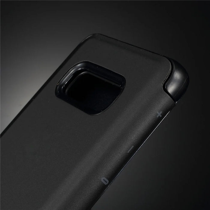 For Samsung Galaxy S10e Flip Leather Cover with Stand Full Body Protective Phone Case - Black - 5