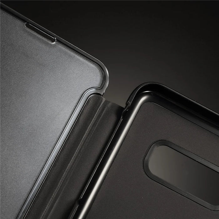 For Samsung Galaxy S10e Flip Leather Cover with Stand Full Body Protective Phone Case - Black - 6