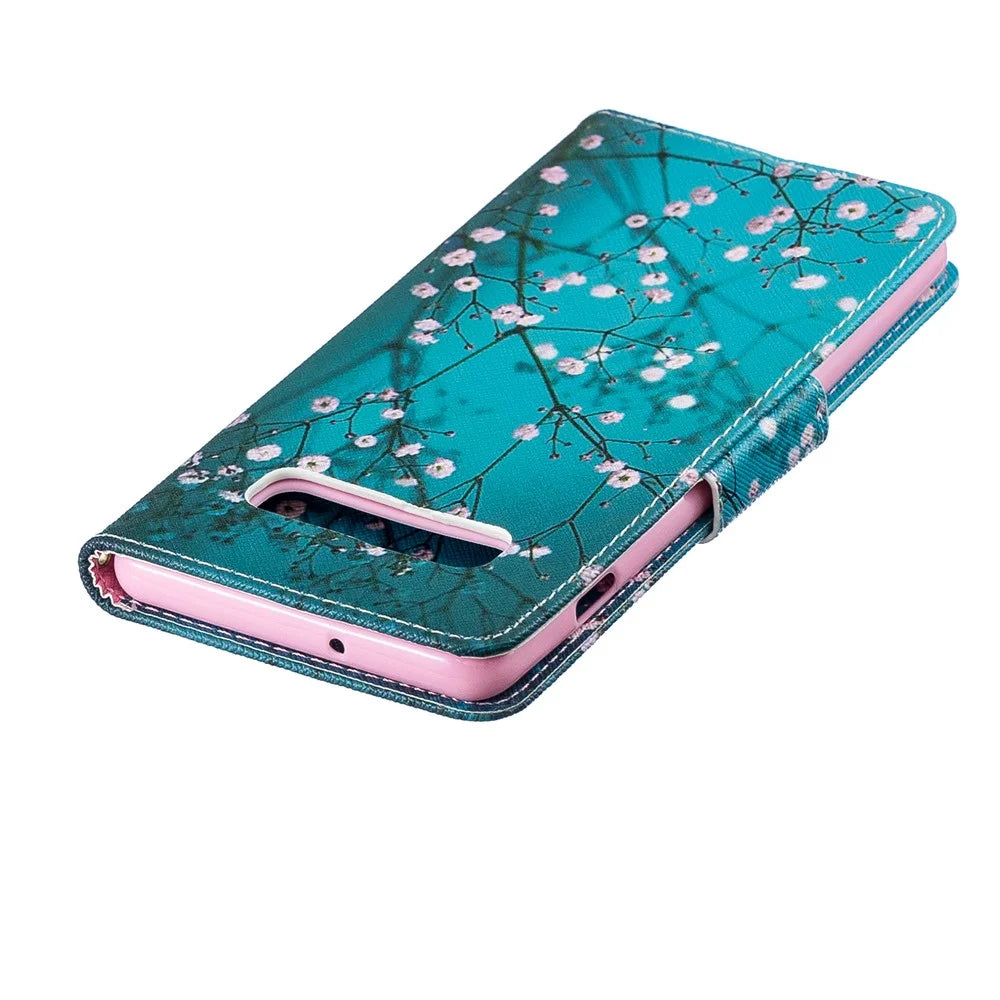 Pattern Printing PU Leather Protection Cell Phone Case for Samsung Galaxy S10 Plus - Wintersweet - 7