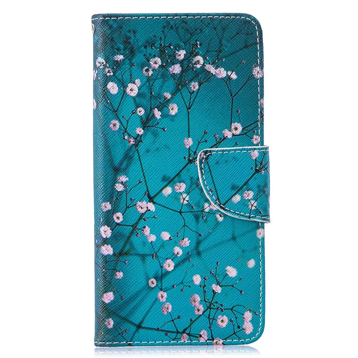 Pattern Printing PU Leather Protective Cover for Samsung Galaxy S10 - Wintersweet - 2
