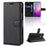 Litchi Skin Wallet Leather Stand Case for Samsung Galaxy S10e - Black - 1