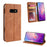 Vintage Style Leather Wallet Case for Samsung Galaxy S10e - Brown - 1