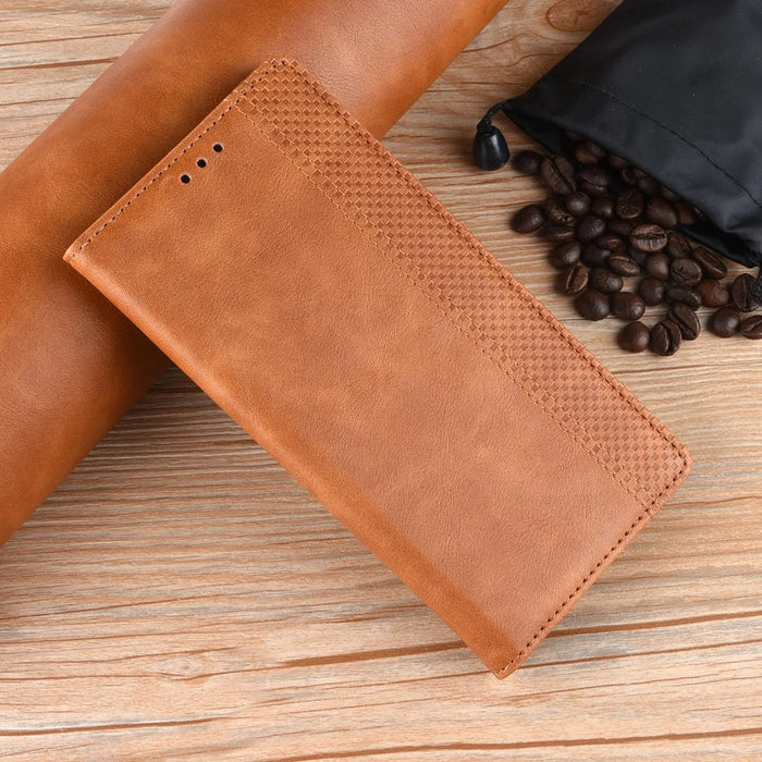 Vintage Style Leather Wallet Case for Samsung Galaxy S10e - Brown - 6