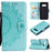 Imprinted Mandala Pattern PU Leather Flip Case for Samsung Galaxy S10e - Cyan - 1