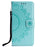 Imprinted Mandala Pattern PU Leather Flip Case for Samsung Galaxy S10e - Cyan - 2
