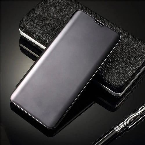 For Samsung Galaxy S10 Plus Flip Leather Cover with Stand Full Body Protective Phone Case - Black - 1