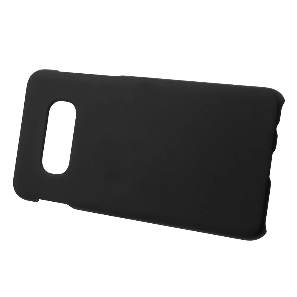 Rubberized Hard Plastic Phone Cover for Samsung Galaxy S10e - Black - 2