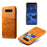 Dual Card Slots PU Leather Coated PC Hard Case for Samsung Galaxy S10 - Orange - 1