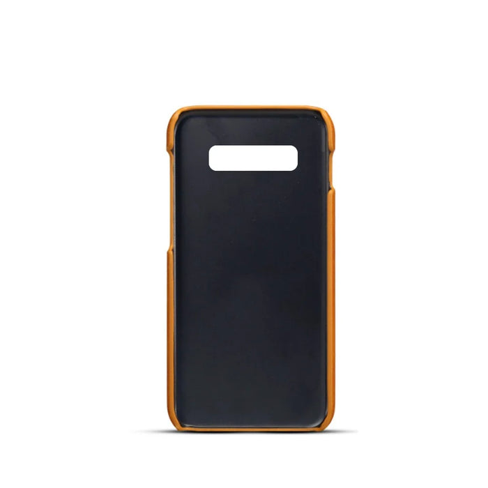 For Samsung Galaxy S10 Plus Dual Card Slots Case Crazy Horse PU Leather Coated PC Case - Orange - 2