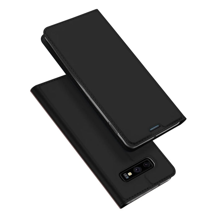 DUX DUCIS Skin Pro Series Stand Function TPU Inner Case + PU Leather Flip Case for Samsung Galaxy S10e - Black - 1