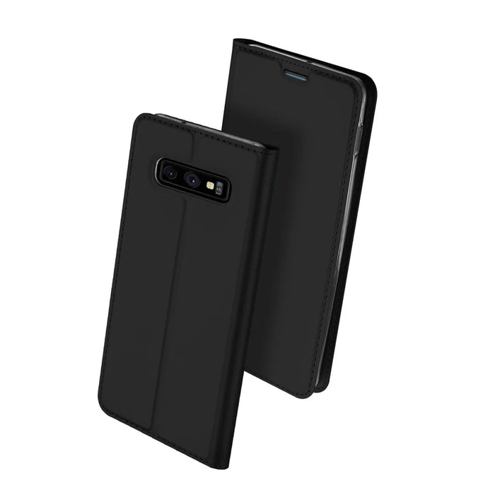 DUX DUCIS Skin Pro Series Stand Function TPU Inner Case + PU Leather Flip Case for Samsung Galaxy S10e - Black - 2