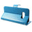 Imprint Butterfly Flower Wallet Stand Leather Cell Phone Case for Samsung Galaxy S10e - Blue - 4