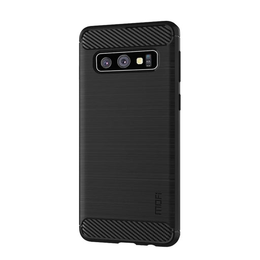 MOFI Carbon Fiber Texture Brushed TPU Case for Samsung Galaxy S10 - Black - 1