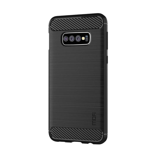 MOFI Carbon Fiber Texture Brushed TPU Case for Samsung Galaxy S10e - Black - 1