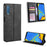 Vintage Style Leather Wallet Cover for Samsung Galaxy A7 (2018) - Black - 1