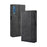 Vintage Style Leather Wallet Cover for Samsung Galaxy A7 (2018) - Black - 2