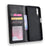 Vintage Style Leather Wallet Cover for Samsung Galaxy A7 (2018) - Black - 5