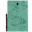 KT Tablet Series-3 [Imprint Butterfly] Stand Leather Tablet Case for Samsung Galaxy Tab S4 10.5 T830 T835 T387 - Cyan - 2