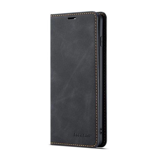 FORWENW Fantasy Series Silky Touch Leather Wallet Case for Samsung Galaxy S10 - Black - 2