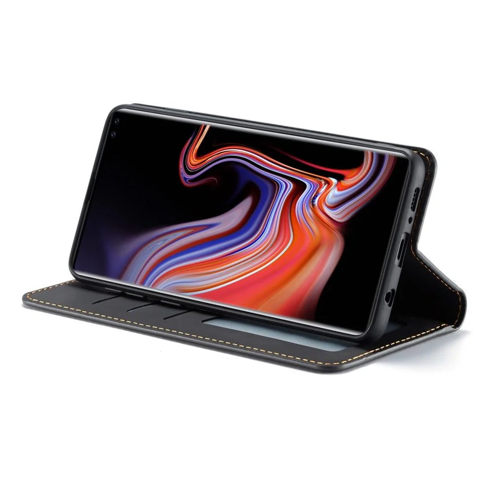 FORWENW Fantasy Series Silky Touch Leather Wallet Case for Samsung Galaxy S10 - Black - 5