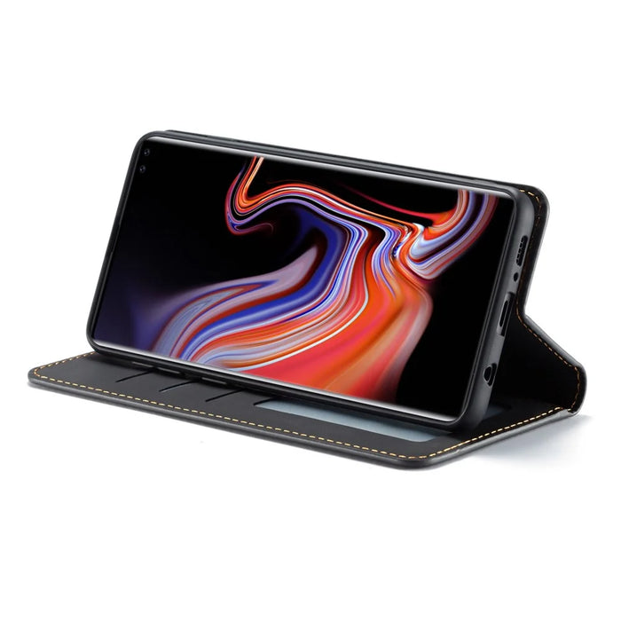 FORWENW Fantasy Series Silky Touch Leather Wallet Case for Samsung Galaxy S10 Plus - Black - 5