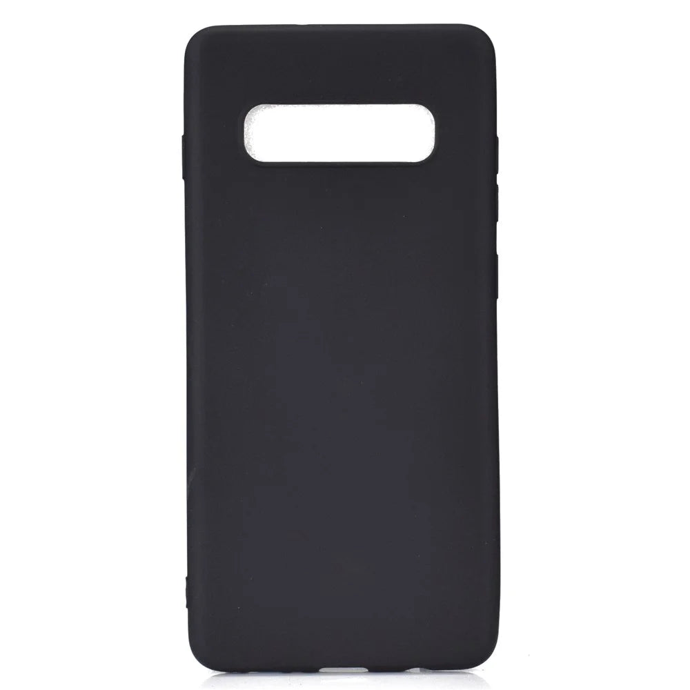 Matte TPU Soft Protective Phone Case for Samsung Galaxy S10 Plus - Black - 2