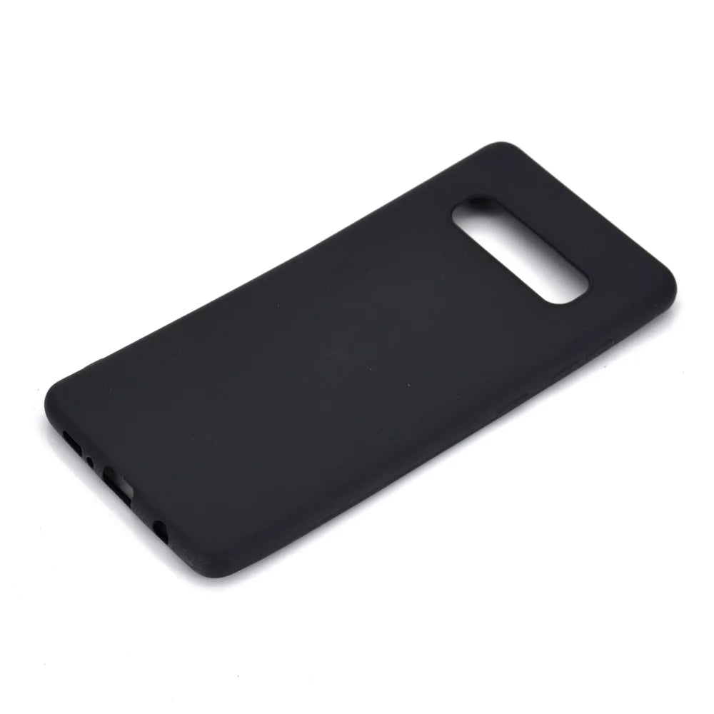 Matte TPU Soft Protective Phone Case for Samsung Galaxy S10 Plus - Black - 3