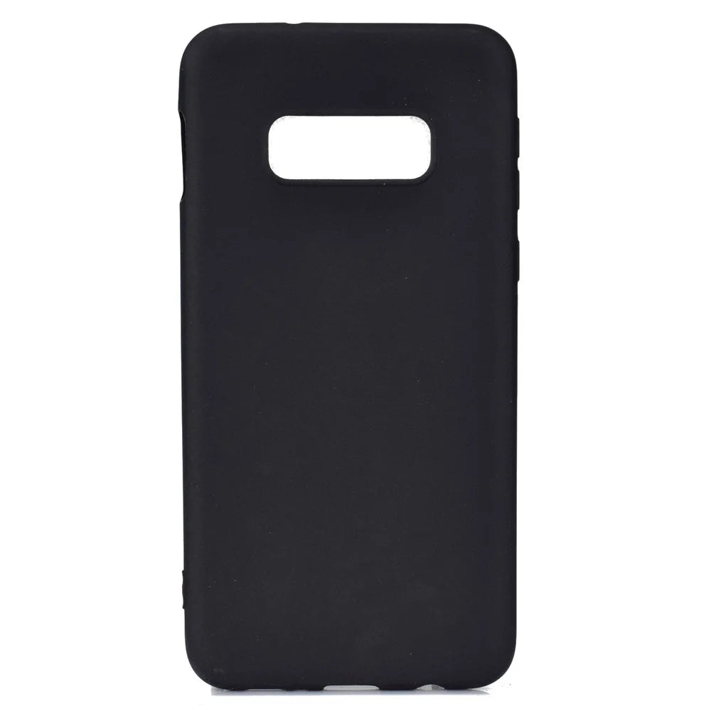 Soft Matte TPU Back Case for Samsung Galaxy S10e - Black - 2