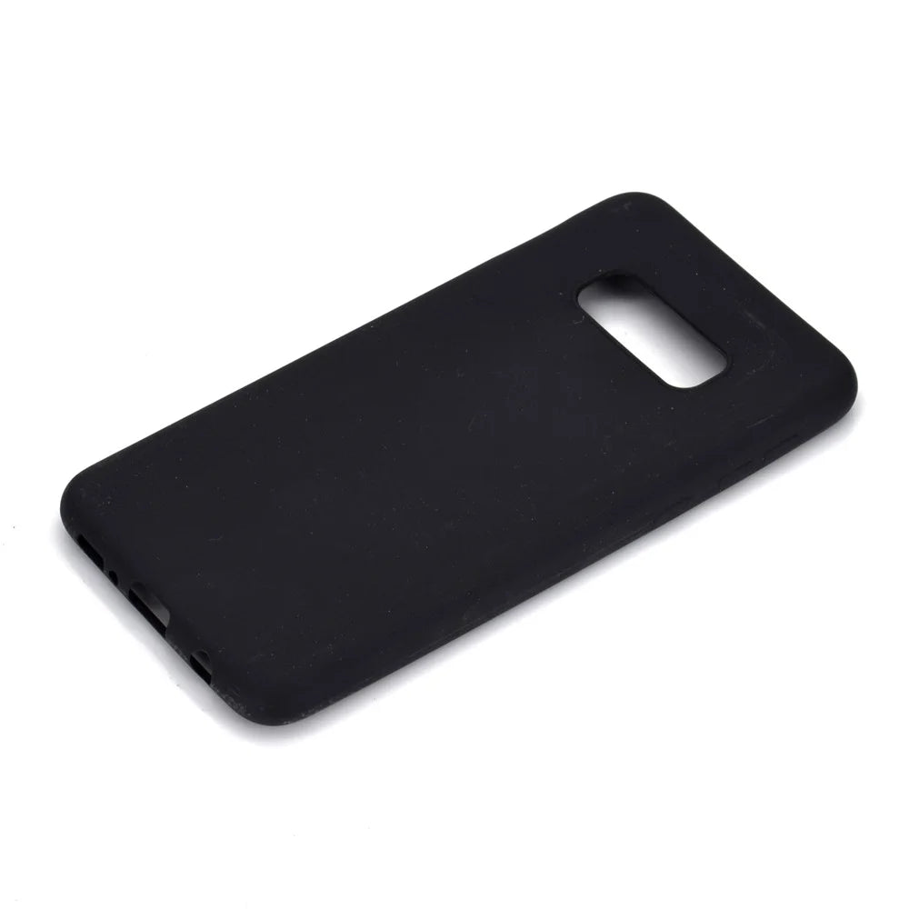 Soft Matte TPU Back Case for Samsung Galaxy S10e - Black - 3