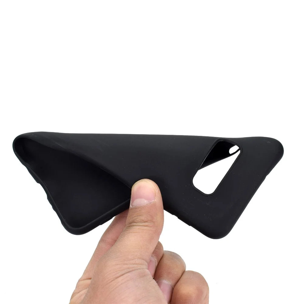 Soft Matte TPU Back Case for Samsung Galaxy S10e - Black - 5