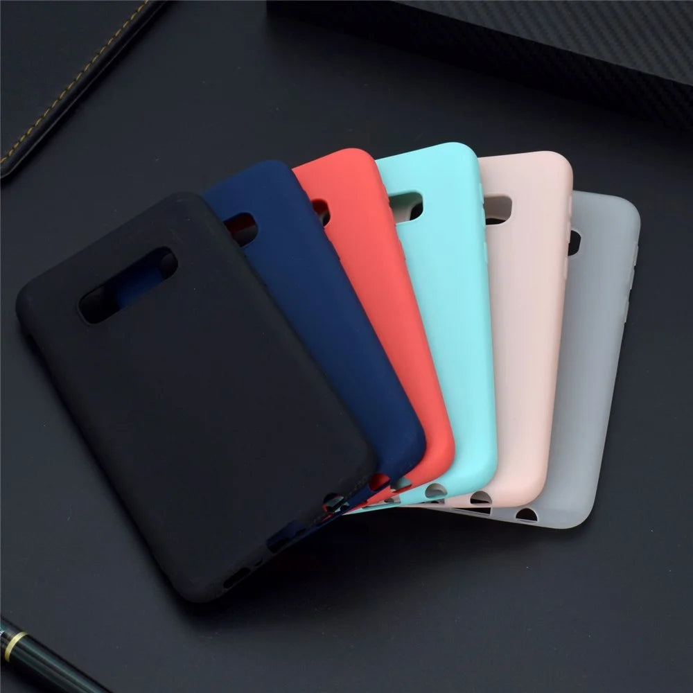 Soft Matte TPU Back Case for Samsung Galaxy S10e - Black - 7