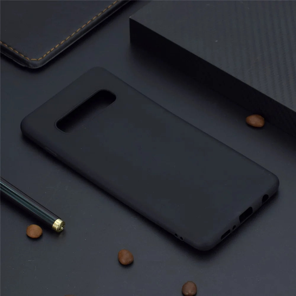 For Samsung Galaxy S10 Soft Matte TPU Gel Phone Casing - Black - 6