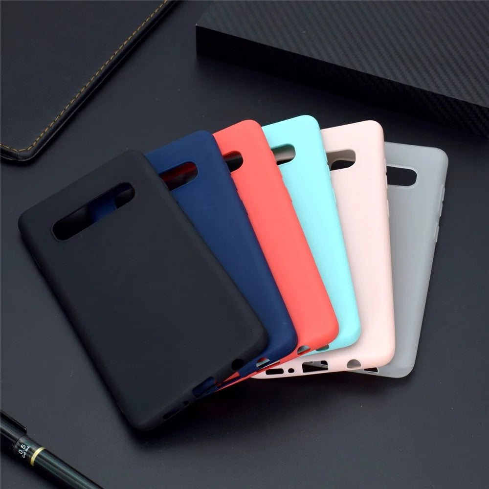 For Samsung Galaxy S10 Soft Matte TPU Gel Phone Casing - Black - 7