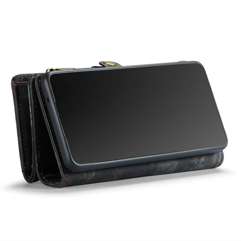 CASEME 008 Series for Samsung Galaxy S10 Plus Detachable 2-in-1 Multi-functional Wallet PU Leather Case - Black - 6