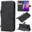 Wallet Leather Stand Case for Samsung Galaxy S10e - Black - 1