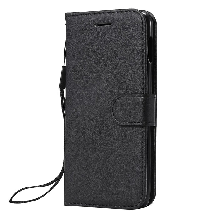 Wallet Leather Stand Case for Samsung Galaxy S10e - Black - 2