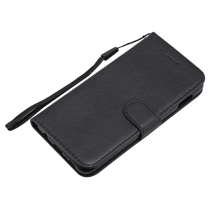 Wallet Leather Stand Case for Samsung Galaxy S10e - Black - 5