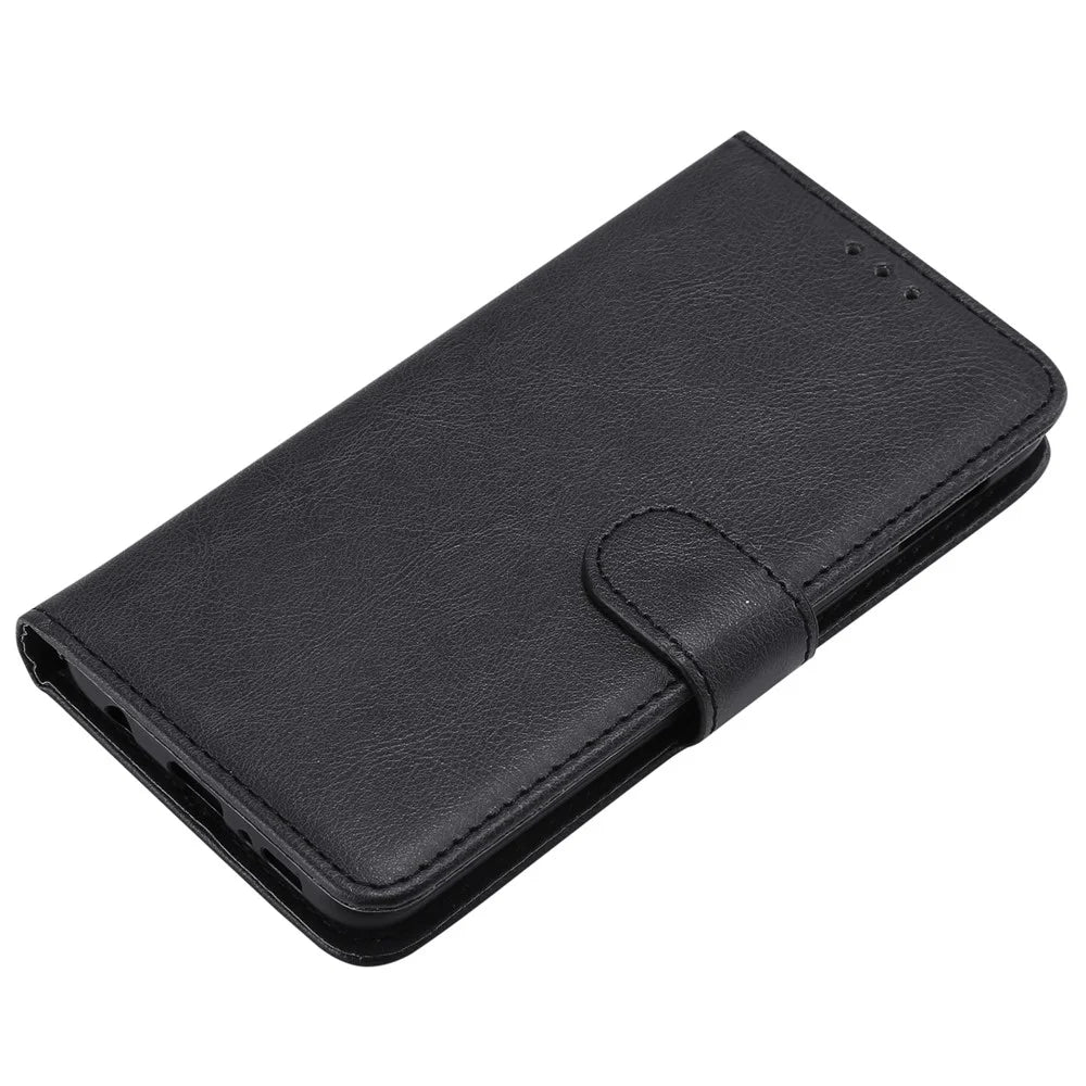 For Samsung Galaxy S10e Case 2 in 1 Detachable Magnetic Leather Wallet Mobile Cover with Strap - Black - 4