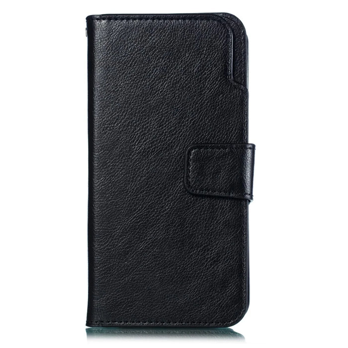 [9 Card Slots] Crazy Horse Leather Wallet Shell for Samsung Galaxy S10 - Black - 2