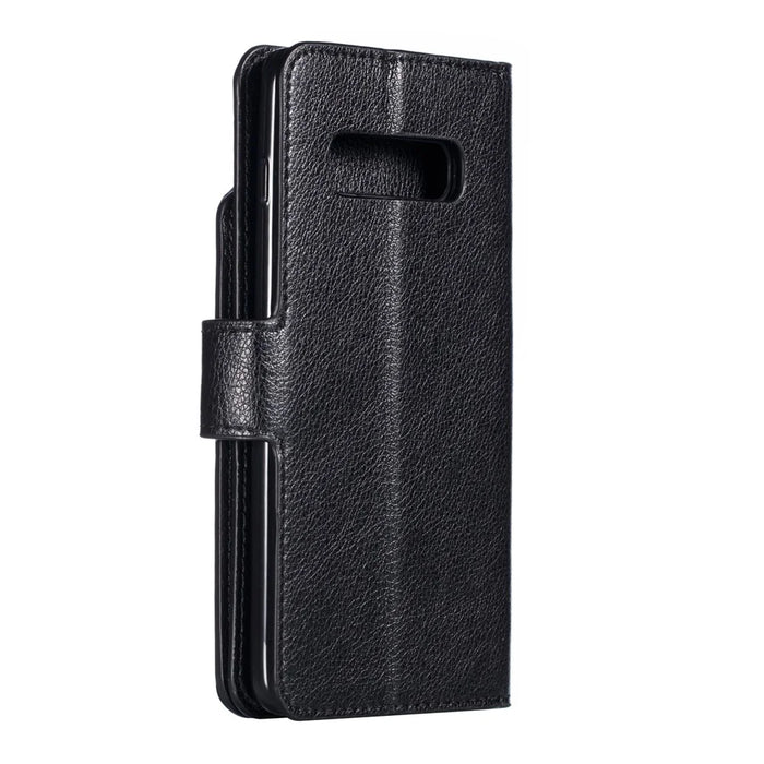 For Samsung Galaxy S10 Plus [9 Card Slots] Crazy Horse Wallet Leather Case - Black - 4