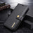 DG.MING For Samsung Galaxy S10e Protective Phone Case Split Leather Detachable Case Shockproof Shell Flip Cover with Wallet - Black - 1