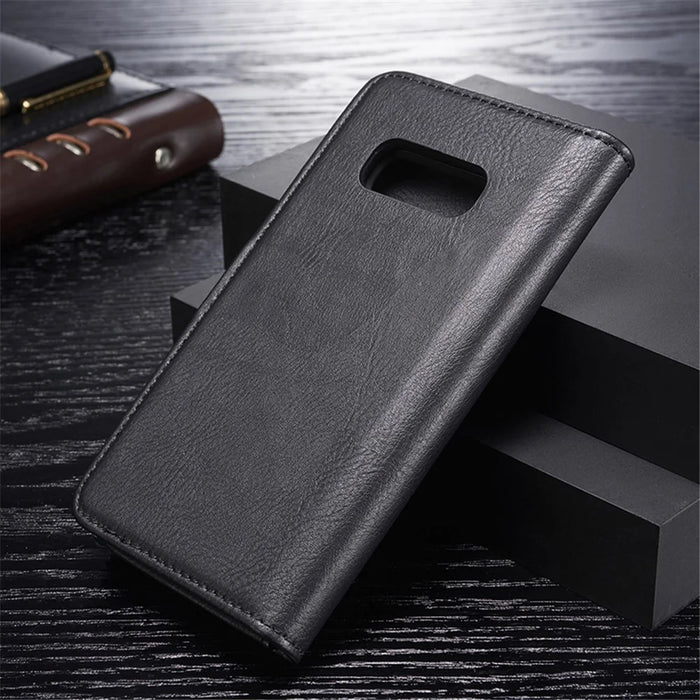 DG.MING For Samsung Galaxy S10e Protective Phone Case Split Leather Detachable Case Shockproof Shell Flip Cover with Wallet - Black - 2