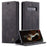 CASEME 013 Series for Samsung Galaxy S10 PU Leather Case [Auto-absorbed] [Wallet Stand] - Black - 1