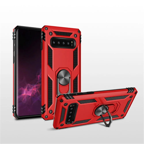 Armor PC TPU Hybrid Shell with Kickstand for Samsung Galaxy S10 Plus - Red - 1